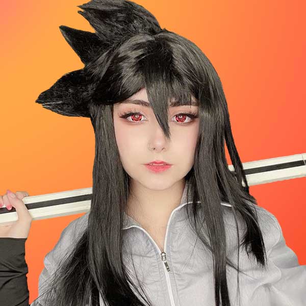 Cosplay Model with red contact lenses of Liebevue brand Cosplay Model with red contact lenses of Liebevue brand