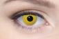 Preview: Farbige Kontaktlinsen Motivlinsen LIEBEVUE Colour Accent solid Yellow im Auge getragen