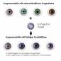 Preview: Effect of violet coloured contact lenses on different eye colors