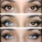 Preview: White Sharingan contact lenses on brown eyes