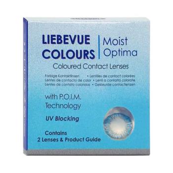 Liebevue Ardor Sapphire – Blaue Kontaktlinsen mit Stärke – 3 Monate – 2 Stück