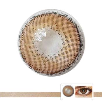 Liebevue Luxus Honey – Braune Kontaktlinsen – natürlich aussehend – mit und ohne Stärke – 3 Monate – 2 Stück