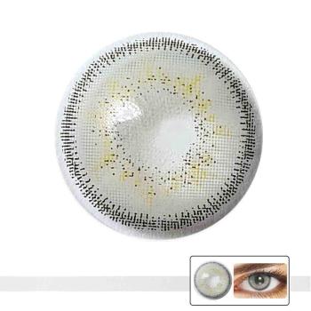 Liebevue Luxus White Gray – Graue farbige Kontaktlinsen mit Stärke – 3 Monate – 2 Stück
