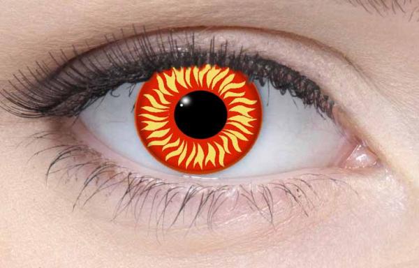 Coloured contact lenses costume contacts LIEBEVUE wolf eye worn in the eye