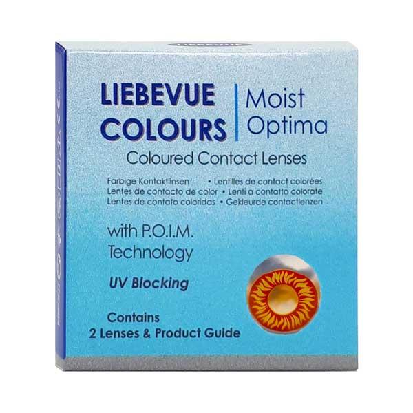 Packaging box of the coloured contact lenses LIEBEVUE Funky Wolf Eye