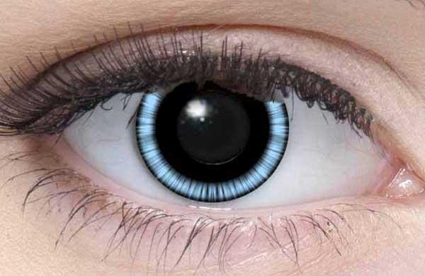Blue Manga Style Coloured Contact Lenses